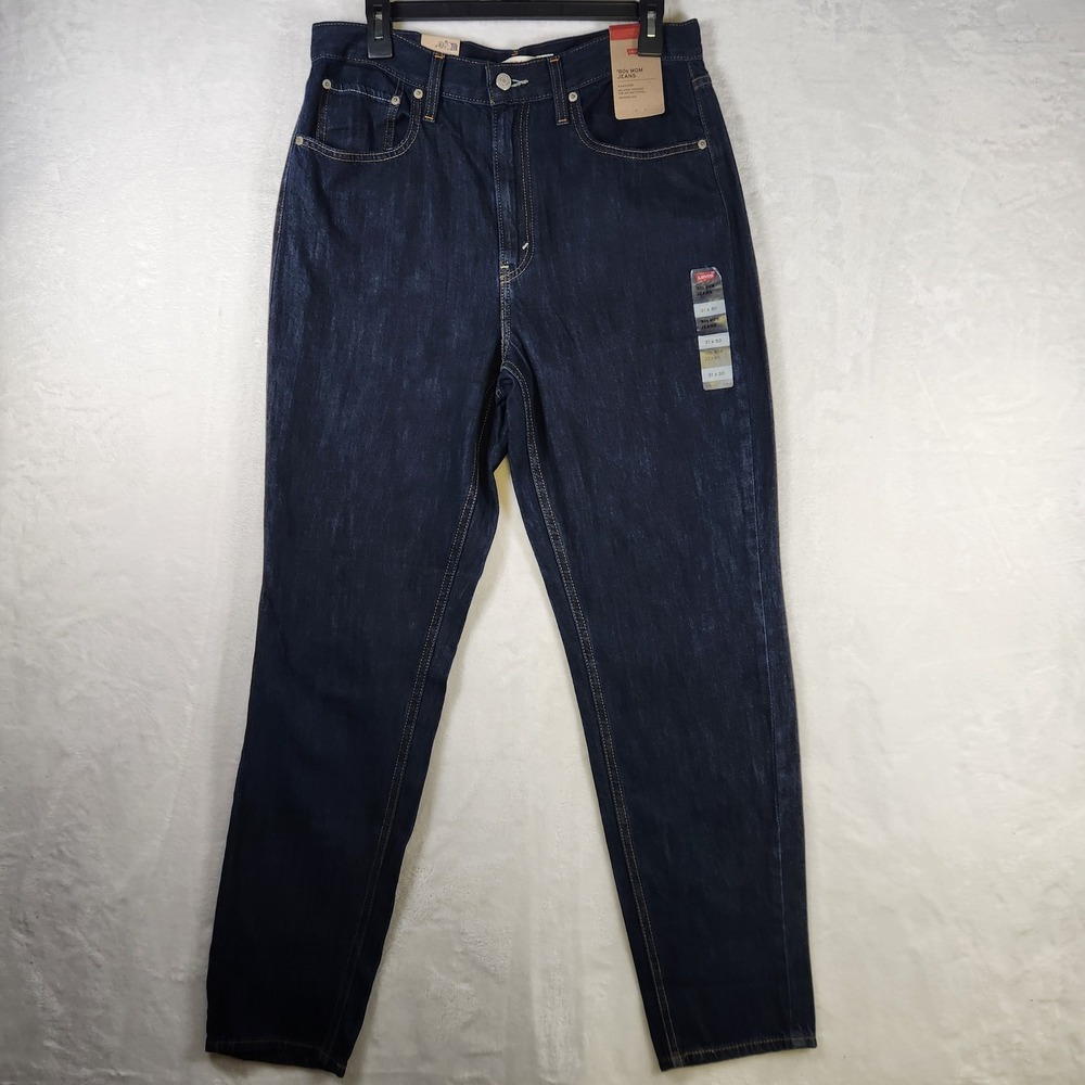 Levi's 80s Mom Jeans Women's Sz‎ 31x30 Dark Wash Denim High Rise Tapered Leg NWT